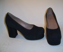 Women's suede shoes made by Lermont Moukoian