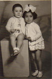 Harutiun & Anna in Yerevan, Armenia in 1964 wearing kids leather sandals made by our Dad Lermont Moukoian